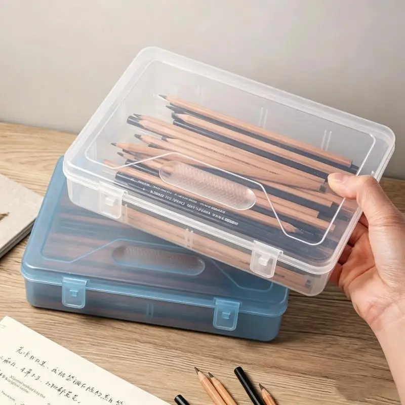2-Layer Transparent Storage Box Adjustable Dividers Lightweight Portable Case for Travel Jewelry Craft Small Accessories