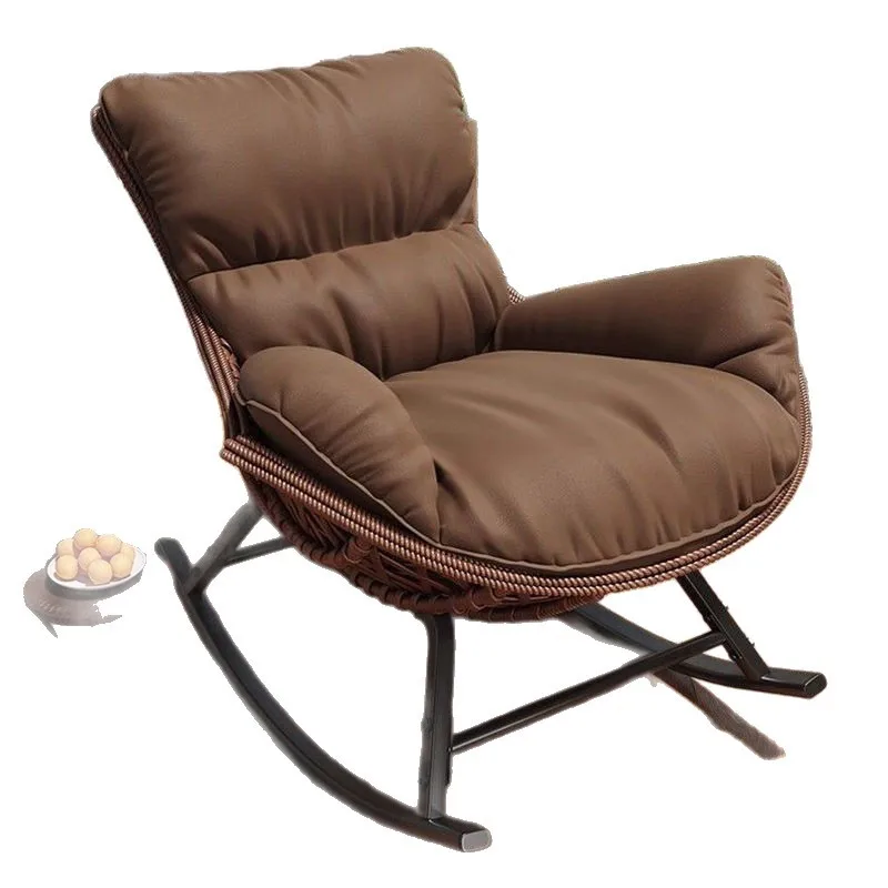 

Vintage lobster rocking chair adult rattan bold recliner lazy sofa living room balcony rocking chair