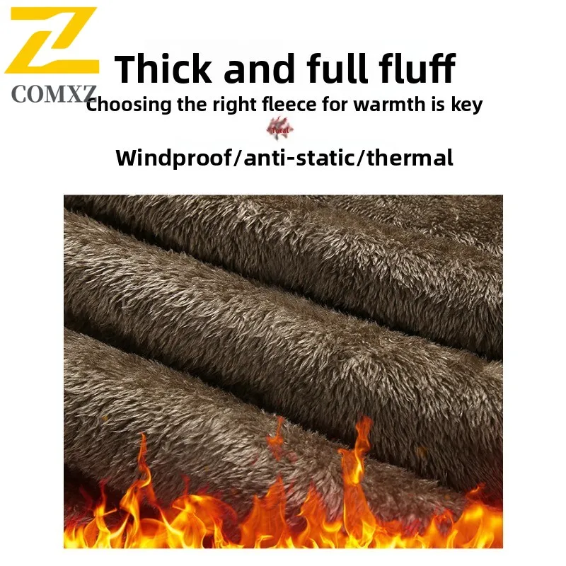 2025 Men's Autumn Winter Jacket Fleece Lined Warmth Pure Cotton Thickened Cotton Mid-Length Coat Outdoor Sports Fishing Parka