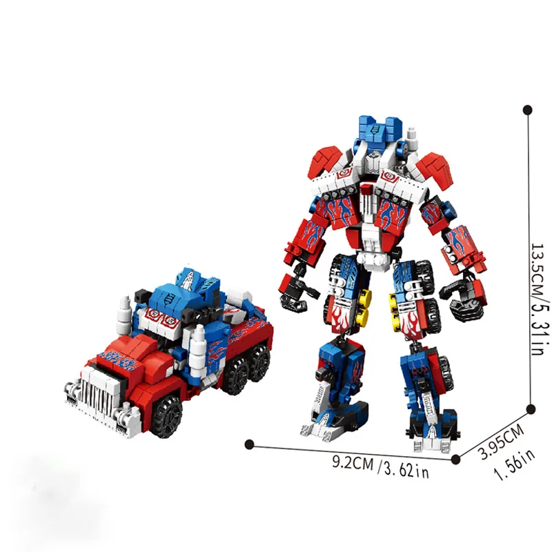 Kit de construcción de modelo 2 en 1 de coche transformador, juguete de bloques de construcción Abs de más de 1020 partículas, bloques de construcción creativos para decoración del hogar