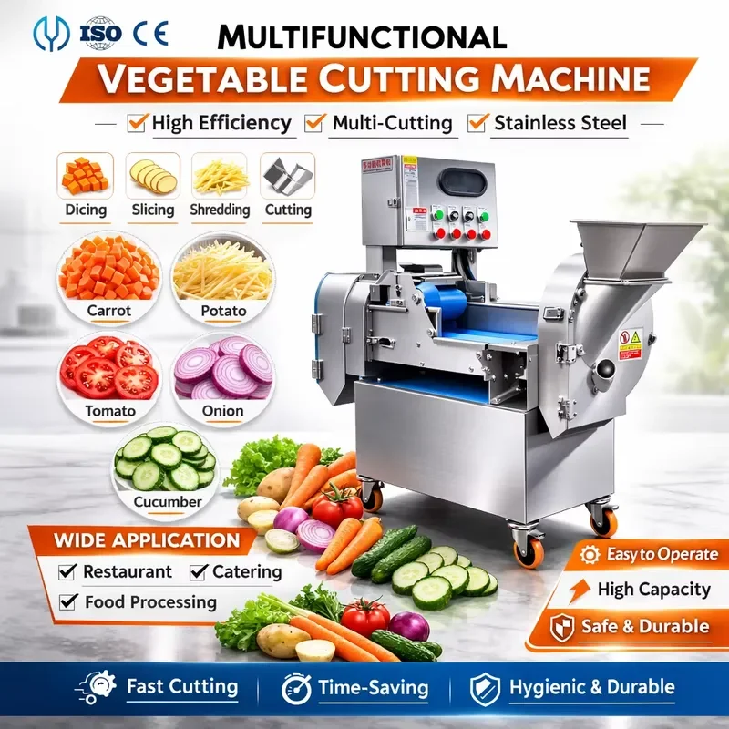 Yido Commercial Vegetable Cutting Machine Stainless Steel Multi-Function Dicer Slicer Carrot Onion Potato High-Accuracy 1500W