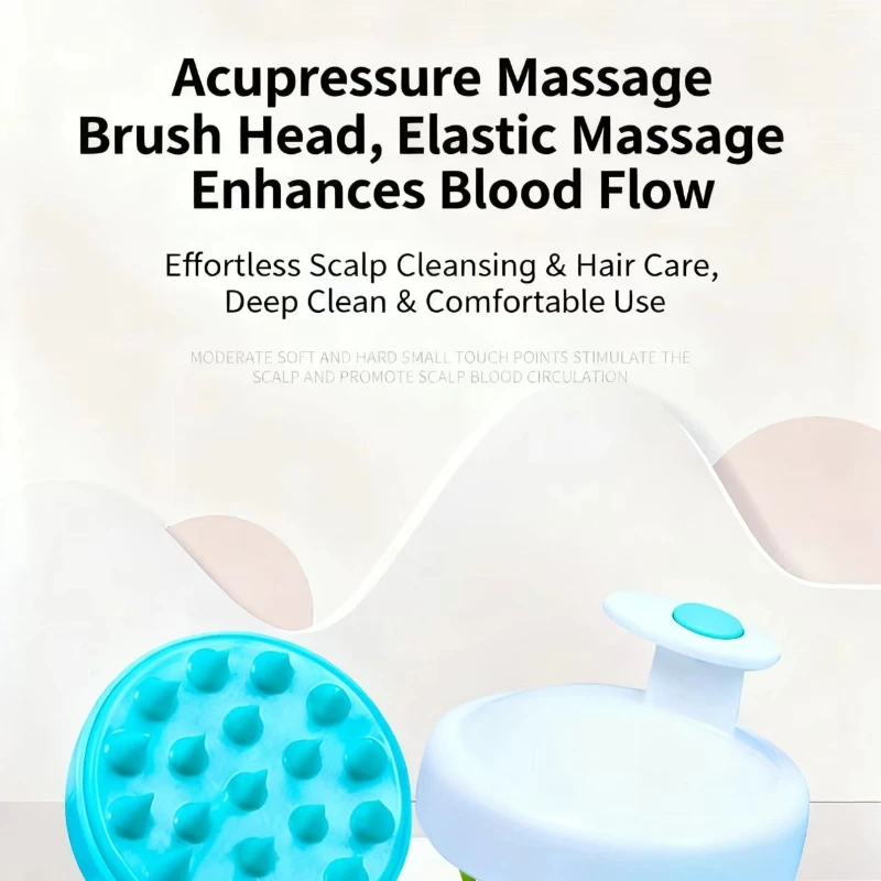 

Silicone shampoo brush head Body bath massage brush scalp massage comb Bathing tools Shampoo comb Hair styling tools