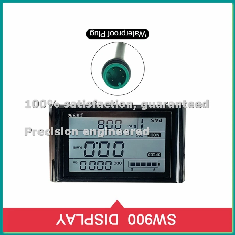 Ebike SW900 LCD Display Control Electric Bicycle Speed Meter Waterproof Plug Record Instrument Control/Setting 24-72V-ABLA