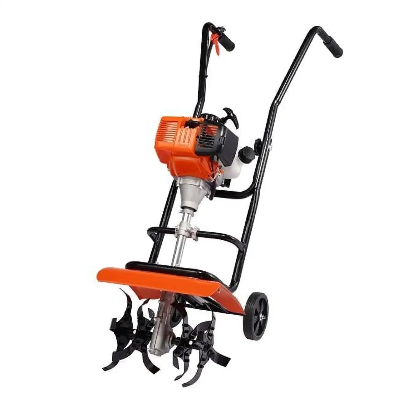 

Tiller Cultivator, 31cc 4-Stroke Garden Cultivator, Tiller with 4 Steel Adjustable Front Tines for Lawn
