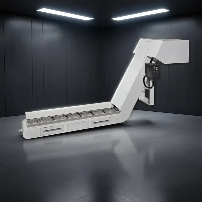Suitable for Mixing Materials and Debris. Handles Any Material Dedicated Filter-Type Chip Conveyor for CNC Machine Tools