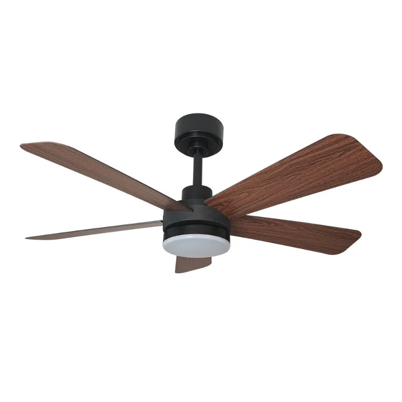 

Low Profile Industrial Ceiling Fan with Light - High Airflow Quiet Flush Mount Remote Control for Living Room ceiling fan light