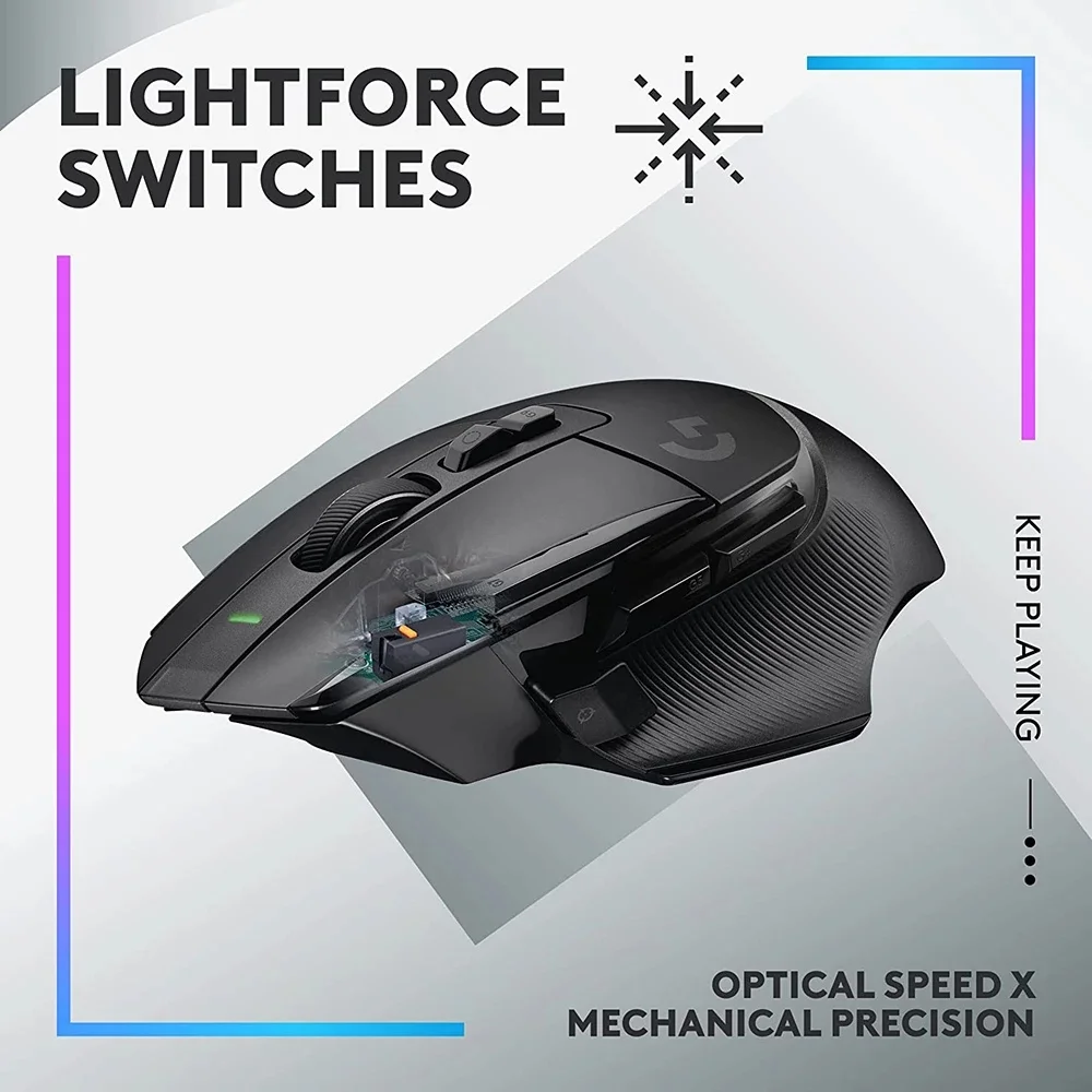 Logitech G502 X LIGHTSPEED Wireless Gaming Mouse 25600 DPI Hero Optical Sensor Bluetooth Mice 13 Keys USB-C For Windows macOS