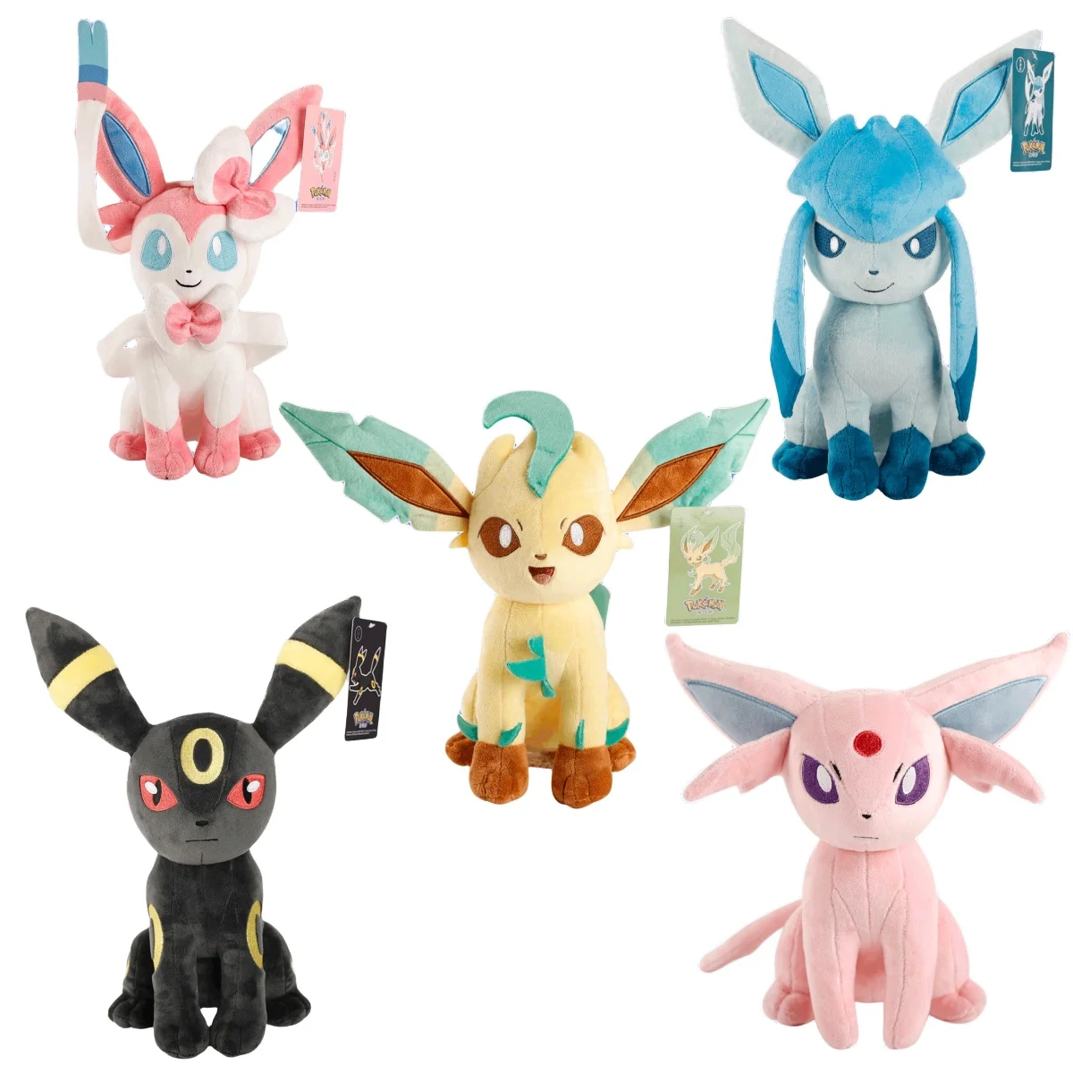 Eevee Family Pokemon Plush Anime Stuffed Dolls Umbreon Espeon Glaceon Sylveon Leafeon Collection Toys Hobbies Kids Birthday Gift