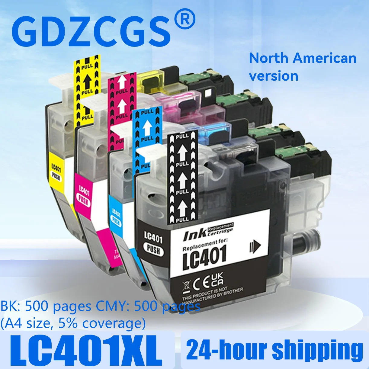 LC401 XL LC401XL Ink Compatible for Brother MFC-J1010DW MFC-J1012DW MFC-J1170DW J5340DW J5345DW Printer North American Version