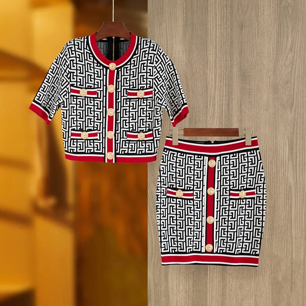 Conjunto de cardigã feminino de peito único e vestido de baile, casaco feminino, jaqueta, roupa diária do trabalho, senhora do escritório, primavera, 2 peças