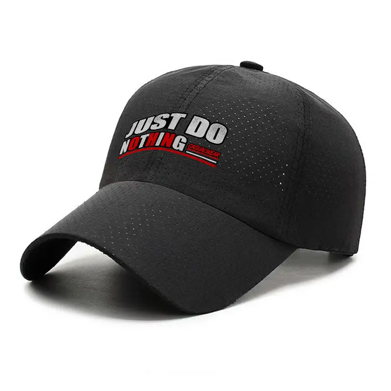 Just Do Nothing Quick Dry Baseball Cap Unisex Outdoor Adjustable Hat
