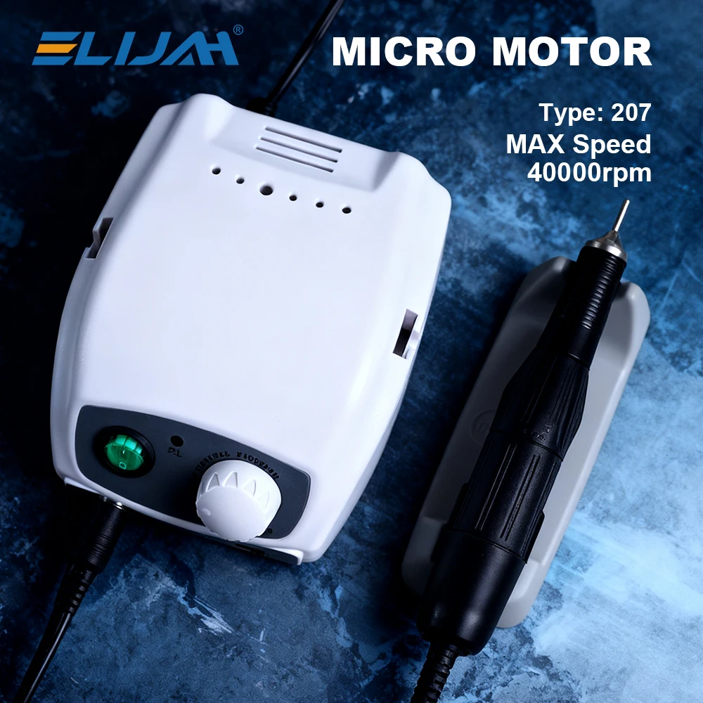 ELIJAH Dental 207 Control Box Carbon Brush Micro Motor Grinder 40000 RPM for Clinical Denture Fabrication in Dental Laboratories