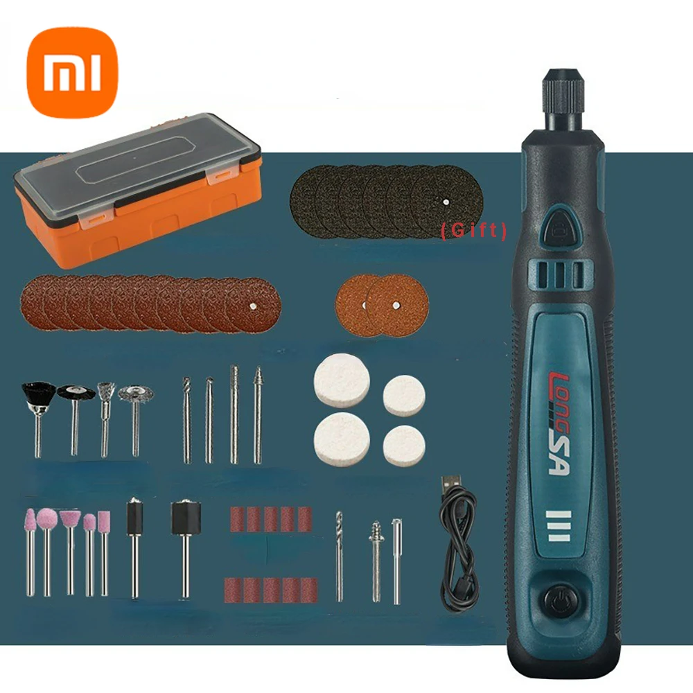 Xiaomi Longsa Mini Furadeira Elétrica Caneta Grinder Engraver Ferramenta Rotativa Elétrica Máquina de Moer