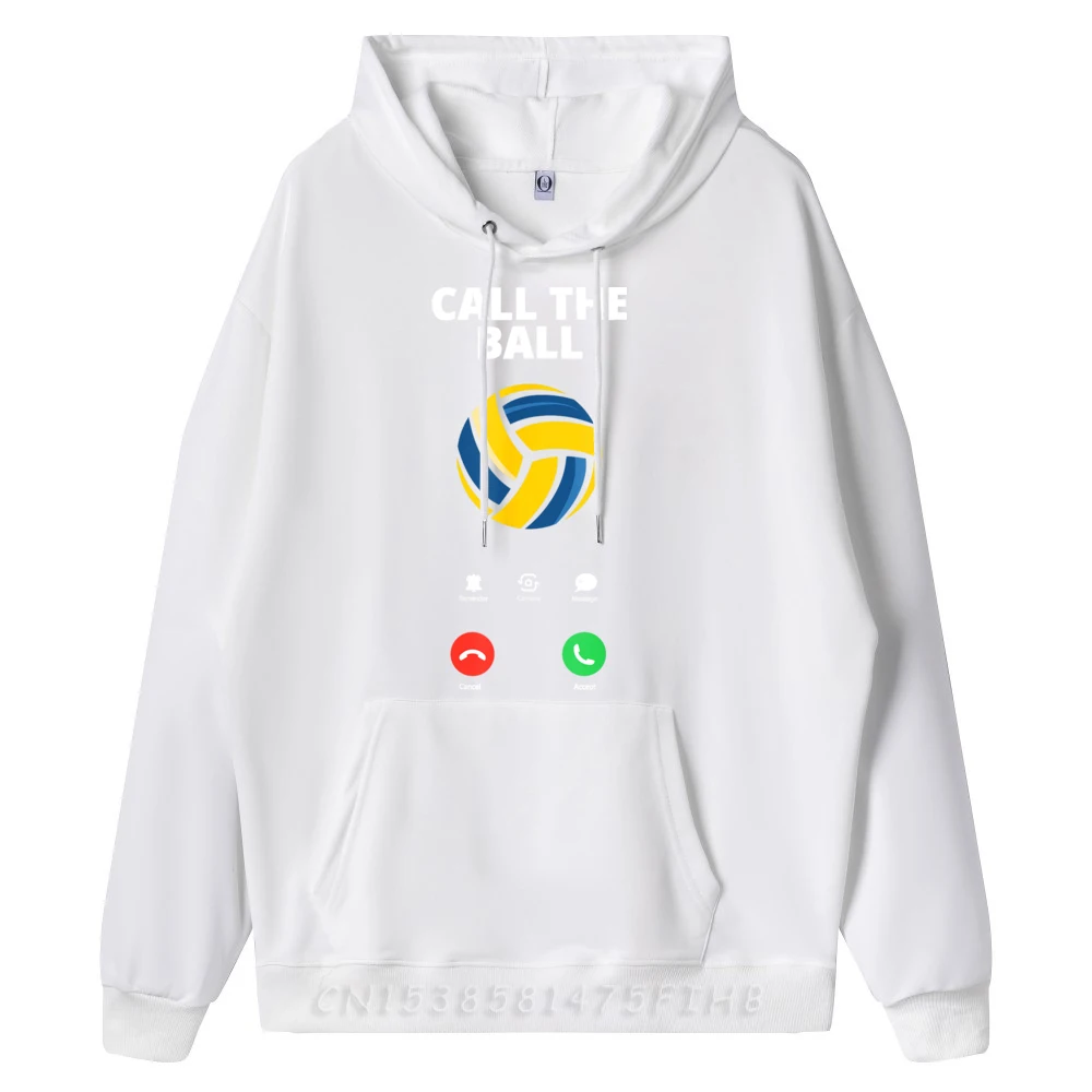 Women's Long Sleeve Call The Ball Funny Volleyball Hoodies Letter Sweatshirt Family Print O Neck Hoodies