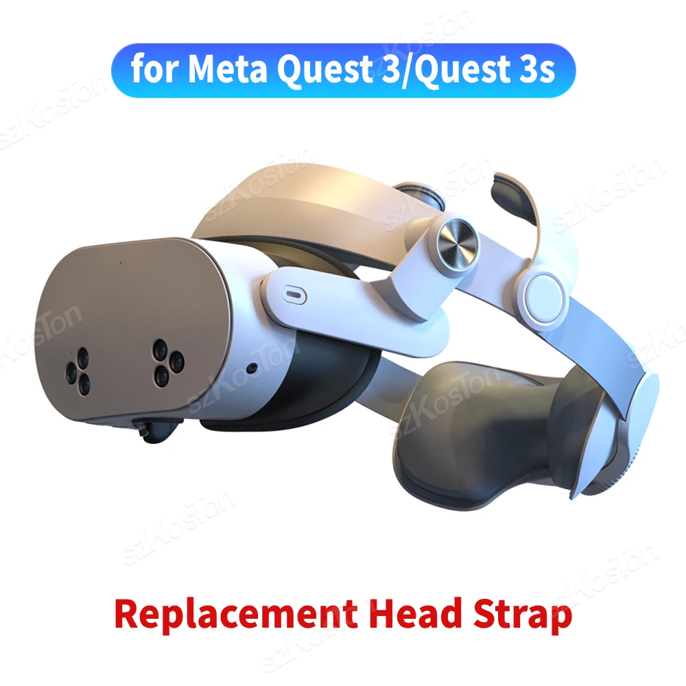 حزام رأس مريح لـ Meta Quest 3S وسماعة رأس VR بديلة قابلة للاستبدال لملحقات Meta Quest3