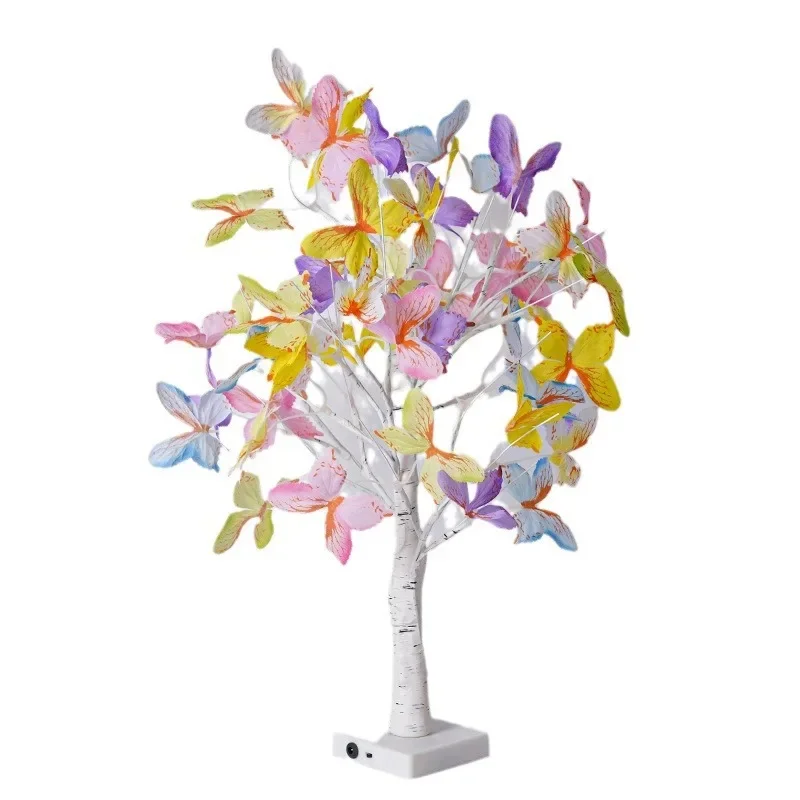 5Pcs/Lots New LED Birch Color Butterfly Tree  Christmas Styling Light Decorative Ornament