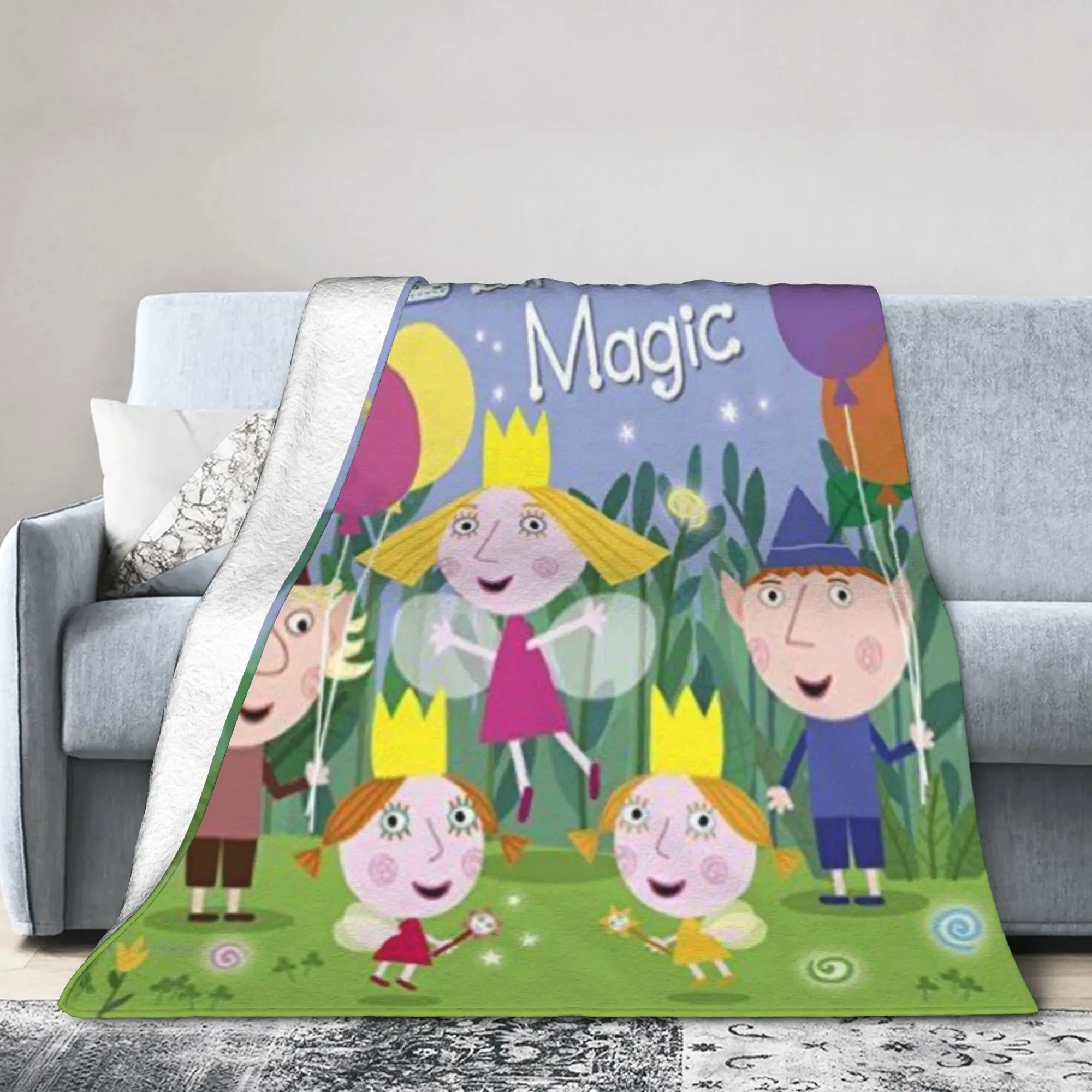 بطانيات أنيقة من Ben and Holly's Kingdom ben y holly فائقة النعومة من الصوف المرجاني القطيفة المريحة القابلة للغسل في الغسالة #1