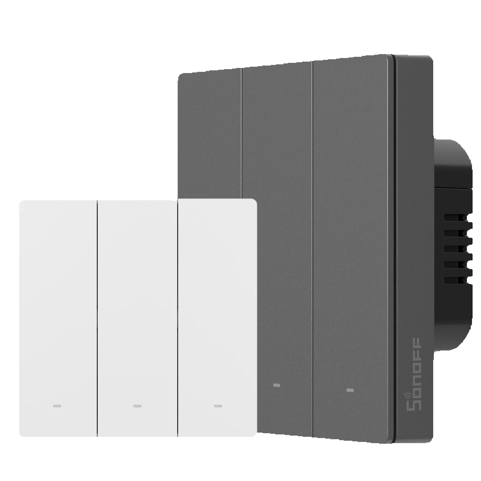 SONOFF M5 86 Typ Matter Smart-Wandschalter mit physischem Knopf, abnehmbarem Relaismodus, Zeitplanfunktion und Sprachsteuerung über Apple Home, Alexa und Google Home