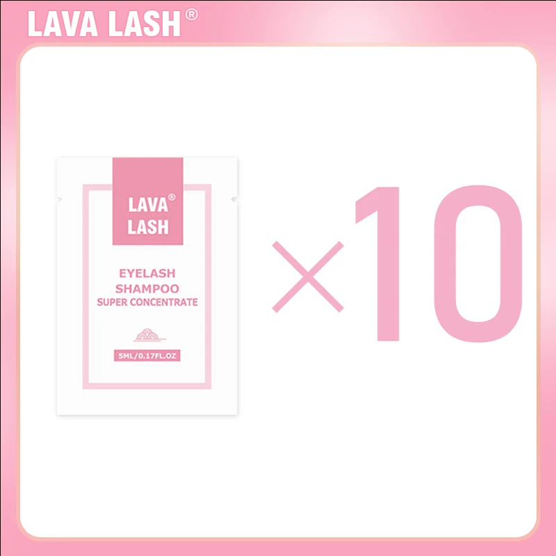 

10 PCS Lava Lash Concentrate Mousse Eyelash Extension Shampoo Gentle Cleansing Grafting Foam Lashes 5ml Makeup Tools Beauty