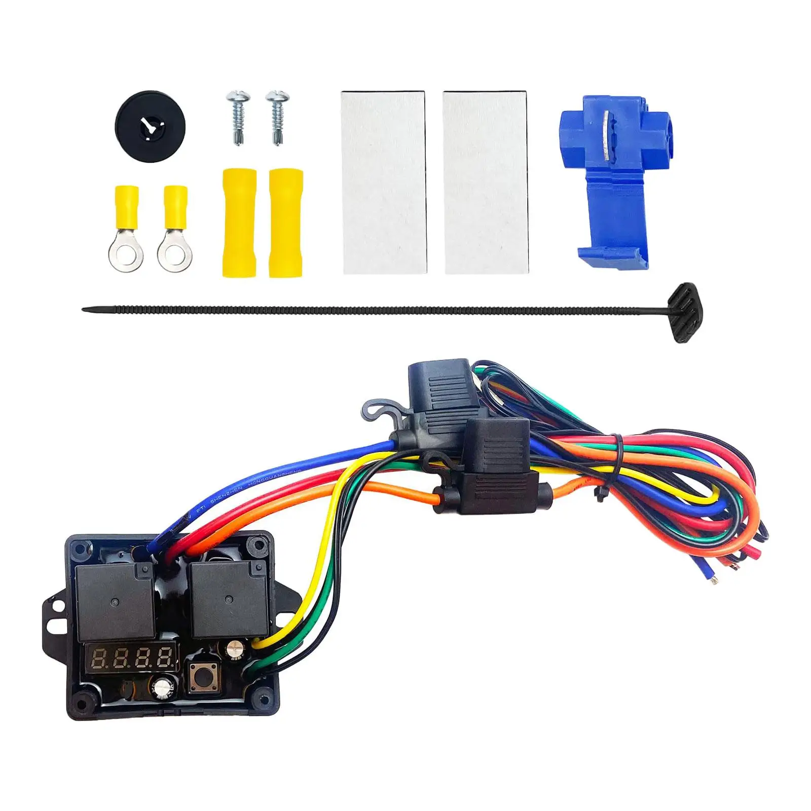 Controlador de ventilador de radiador digital 12V / 24V Kit de interruptor de ventilador térmico digital