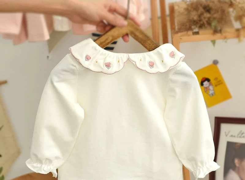 T-shirt Fall Cotton Little Girl Clothes Korean Baby Blouse Long-sleeved Versatile Fashionable Girls Bottoming Shirt Kids Clothes