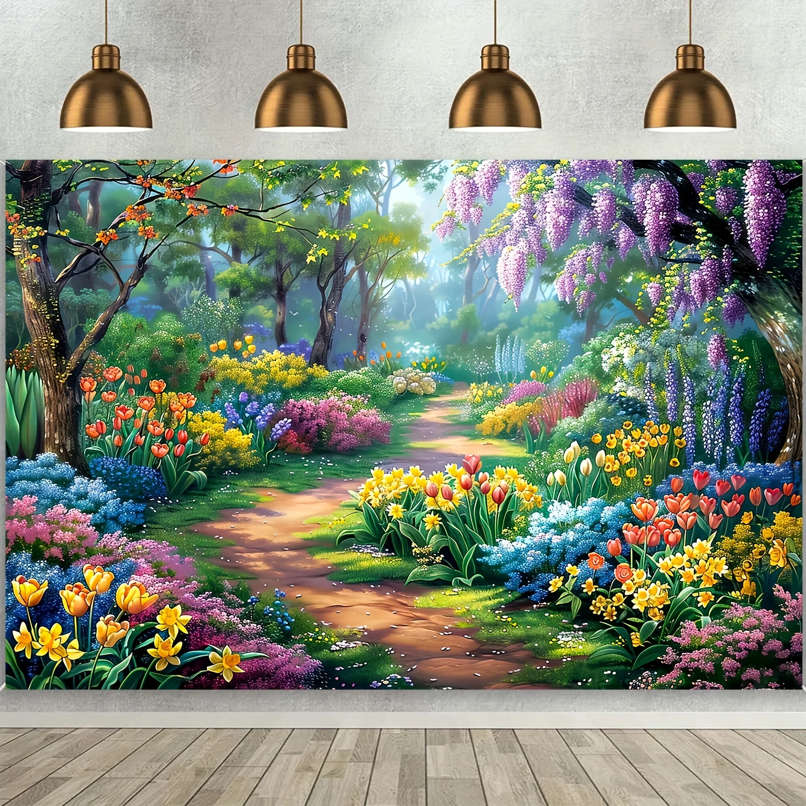 2D Flat Versatile Tapestry For Garden Photography Suitable For Outdoor Portraits Celebrations And Home Decor