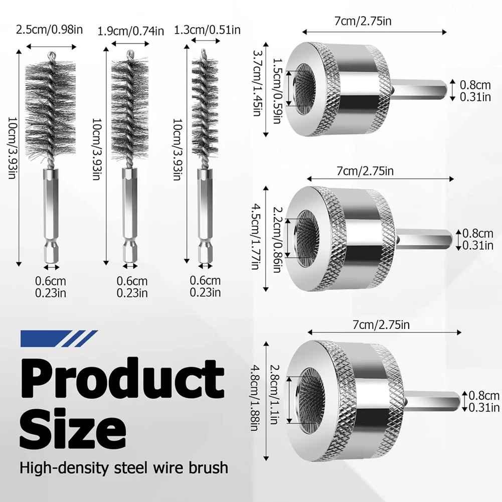 

Набор для чистки металлических медных труб 1/2 дюйма, 3/4 дюйма, 1 дюйм со сменными лезвиями предоставляется, щетка для чистки труб для чистки мощности