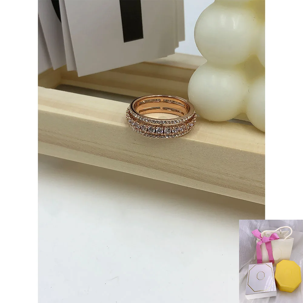 

New fashion hot selling simple design generous rose gold ring romantic holiday party gift