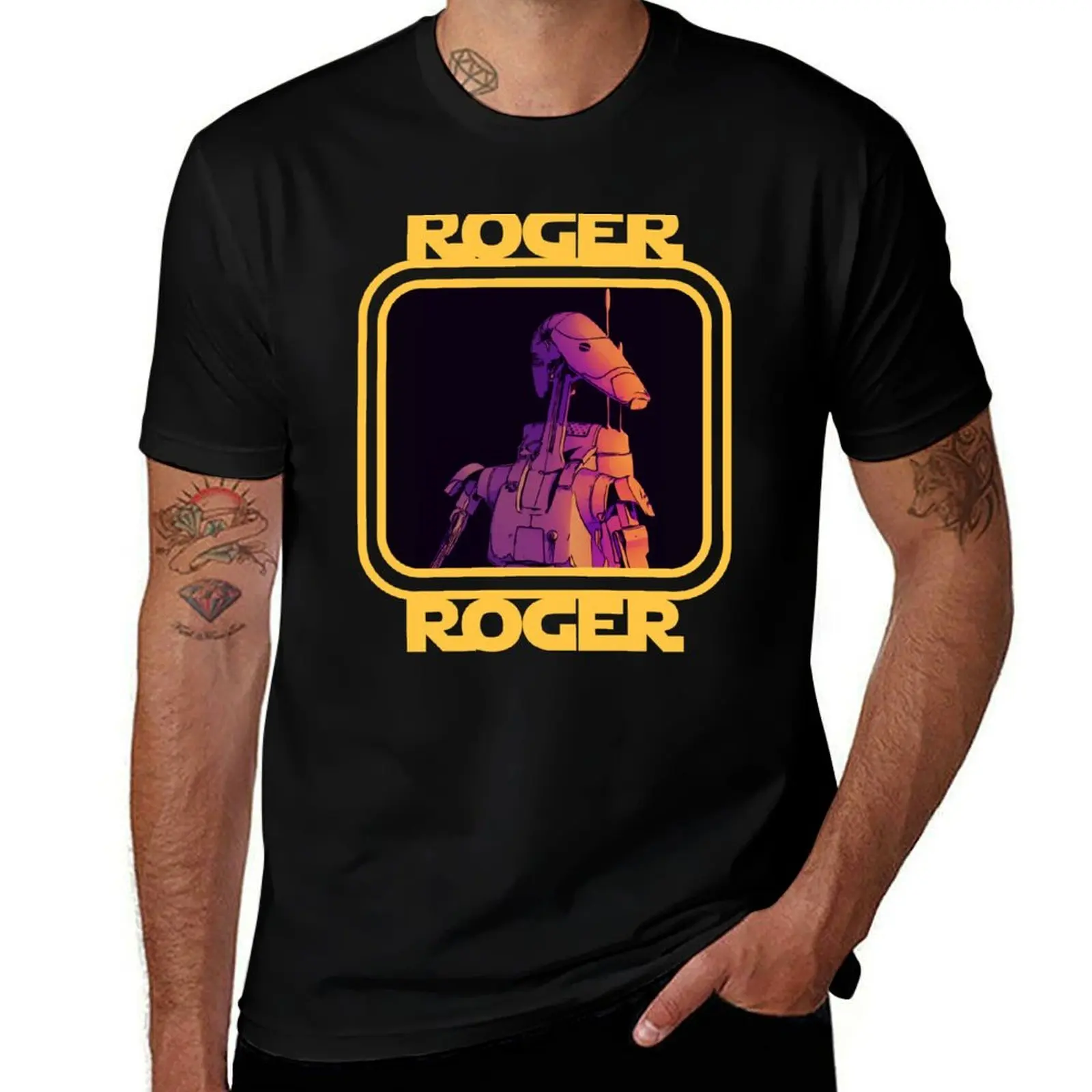 Roger roger droid T-Shirt Independence Day Short Sleeve T-Shirt