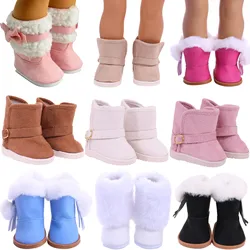 Stivali da neve Scarpe corte in peluche Accessori per vestiti per bambole per bambola americana da 18 pollici Bambole Reborn per bambini da 43 cm Giocattolo per ragazze di generazione