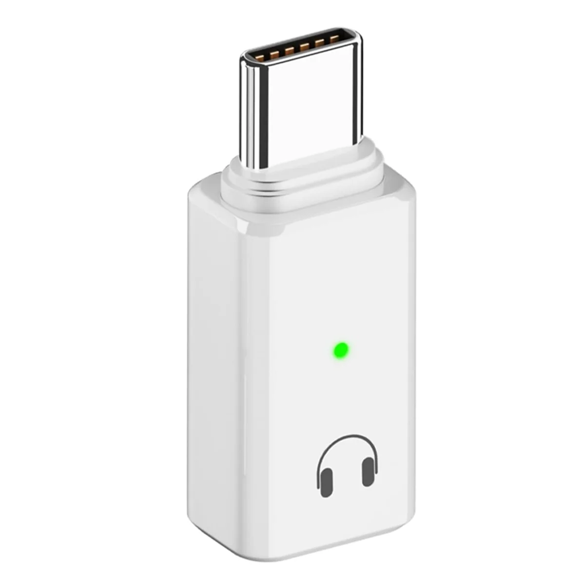 AT42 USB-C Male to Female Audio Adapter, USB Type C to for Interface Headphone Converter for 15/15 Plus White