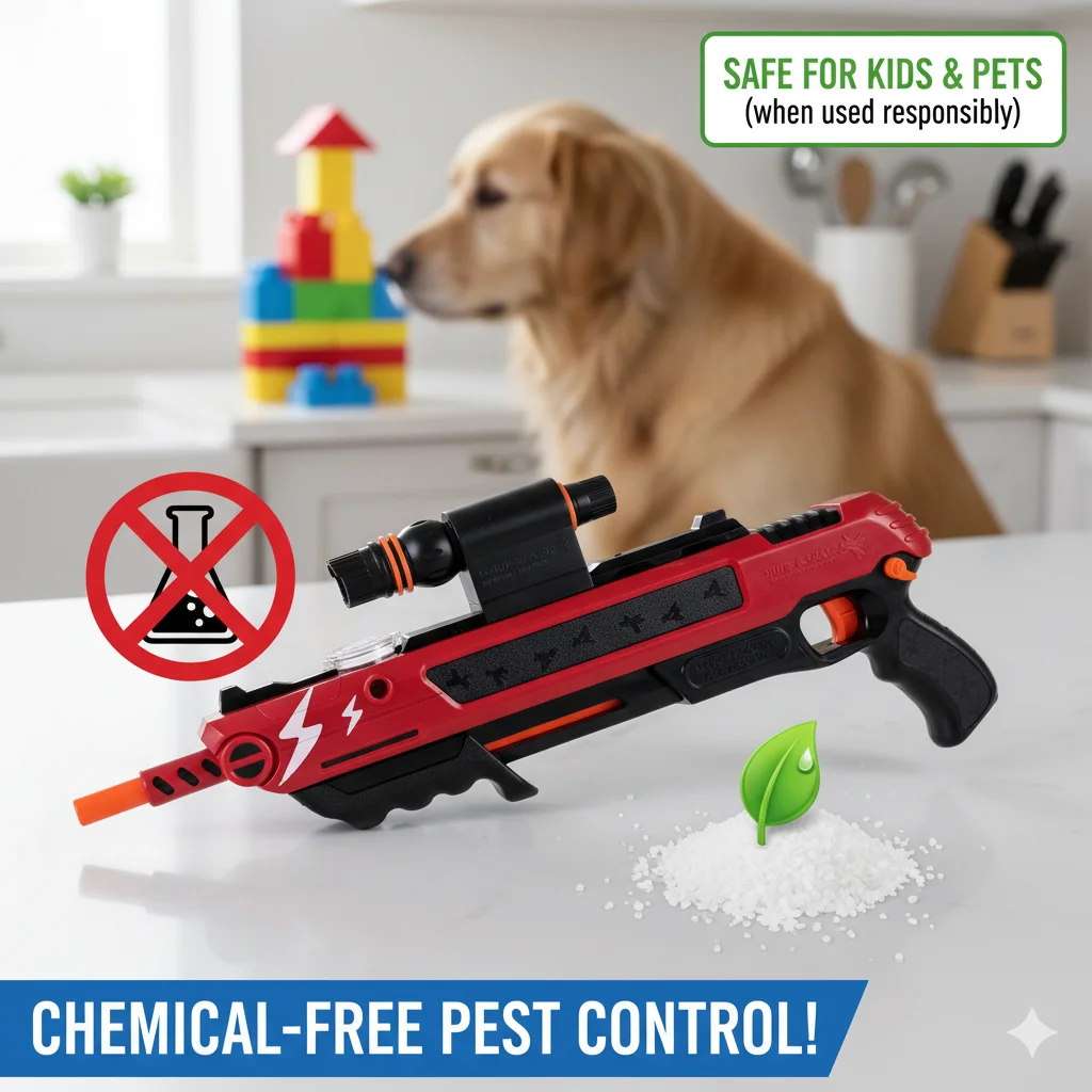 Salt Shooting Toy Fly Killer Manual Accurate Aiming Pest Control Tool Indoor Simulation Game Toy For Adults Kids Home Use