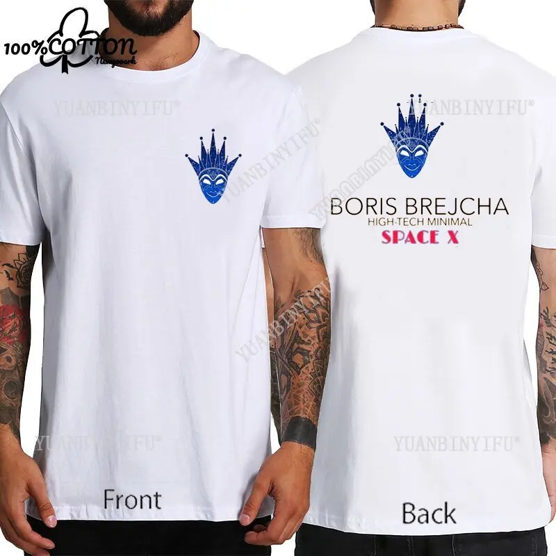 New Style Hip-hop Boris Brejcha Dj Mask Cool Short Men Women Tee Shirt Male Summer Fashion Hipster  Sleeve Top 100%Cotton