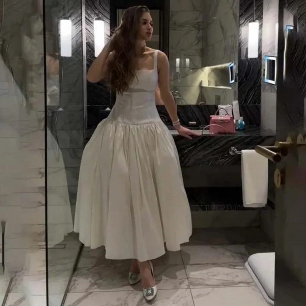 

Customized Exquisite A-line Evening Dress Charming Beading Prom Dress Sexy Spaghetti Strap Ruffles Party Gown فساتين سهرة
