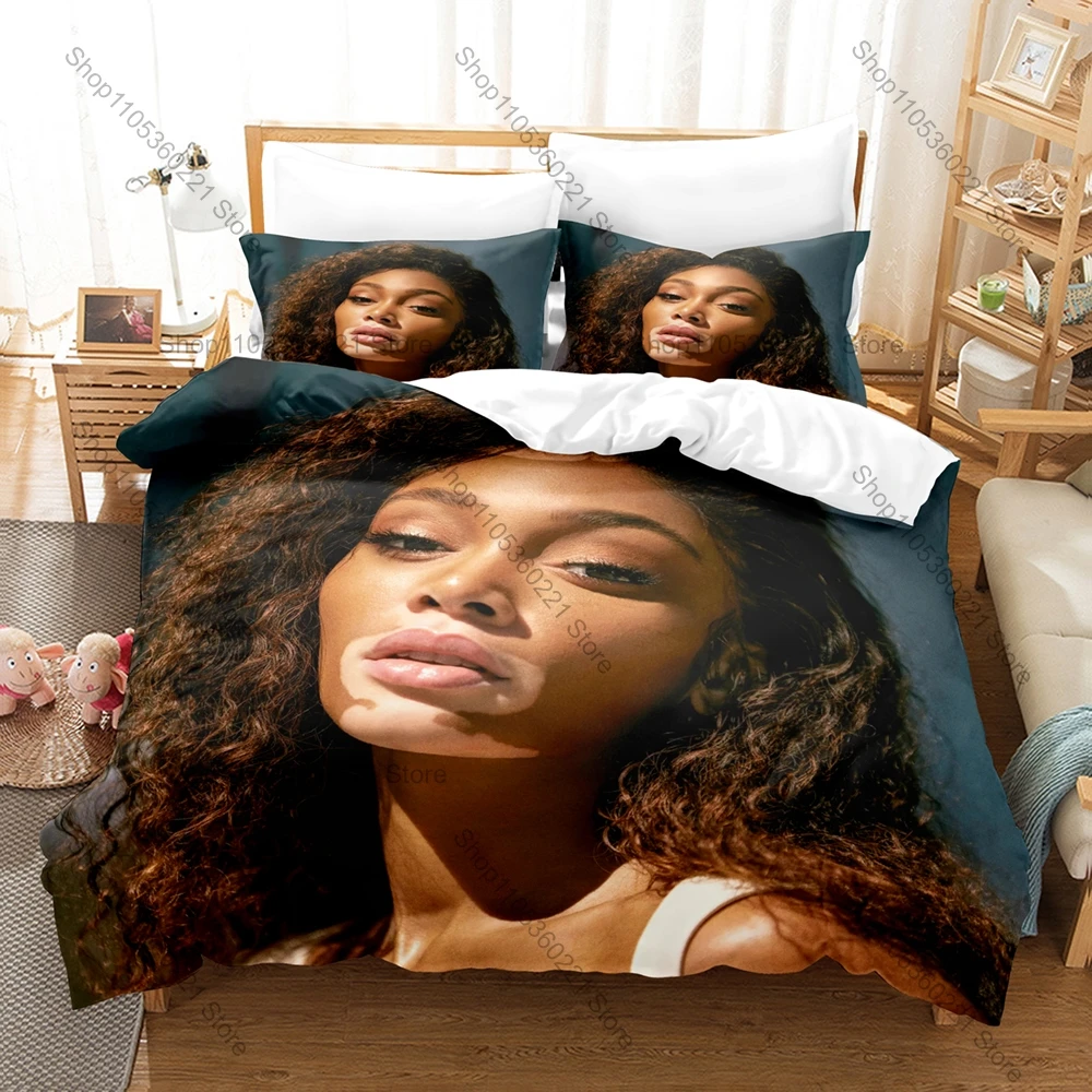 Canadian Model Winnie Harlow Bedding Set 3 Pieces Unique Print Duvet Cover Bed Sheet Pillowcase Modern Household Bedding