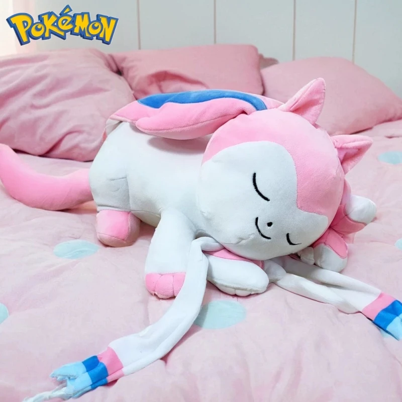 New Pokemon Plush Eeveelution Big Sleeping Sylveon Espeon Umbreon Leafeon Plush Toy Stuffed Toys Doll Cute For Children Gifts