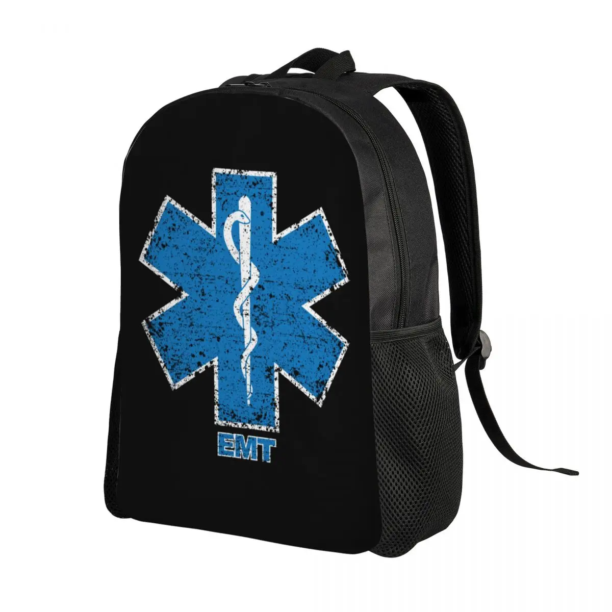 Emt Star Of Life Laptop Backpack Men Women Basic Bookbag for College School Students Paramedic Medic Ambulance Bag