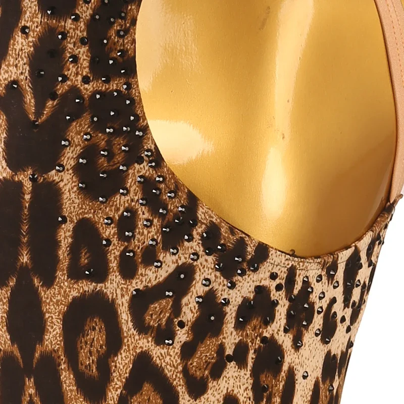 Prestatiekleding Podiumoutfits Latin Kwastje Jurk Luipaard Moderne Dansjurken Ballroom Oefenkleding Competitiekostuum