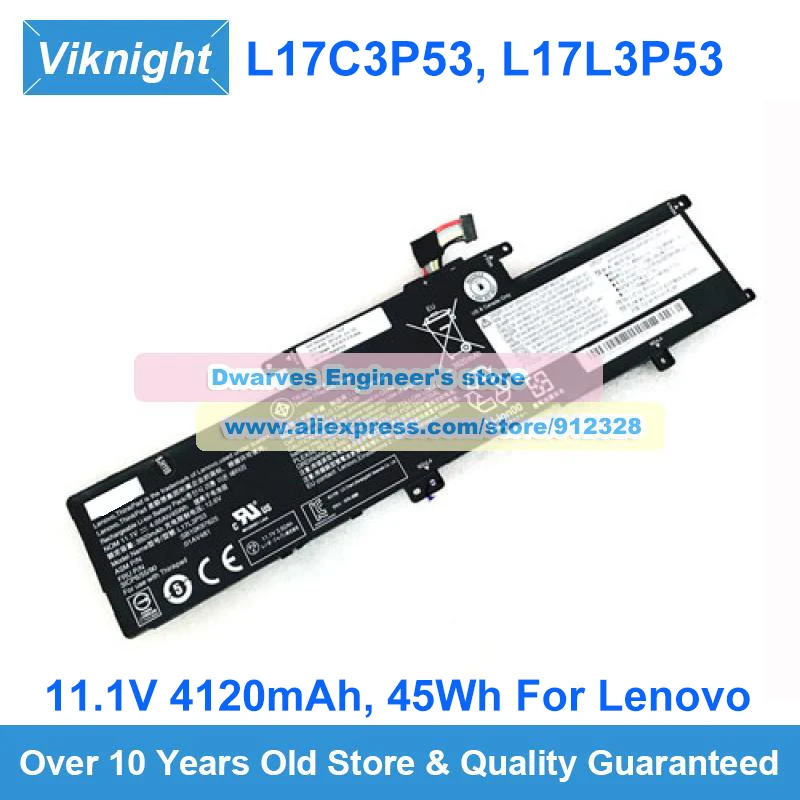 

11.1V 4120mAh 45Wh Genuine L17C3P53 Battery L17L3P53 01AV481 01AV483 For Lenovo ThinkPad Yoga L380 L390 ThinkPad S2 2018 Series