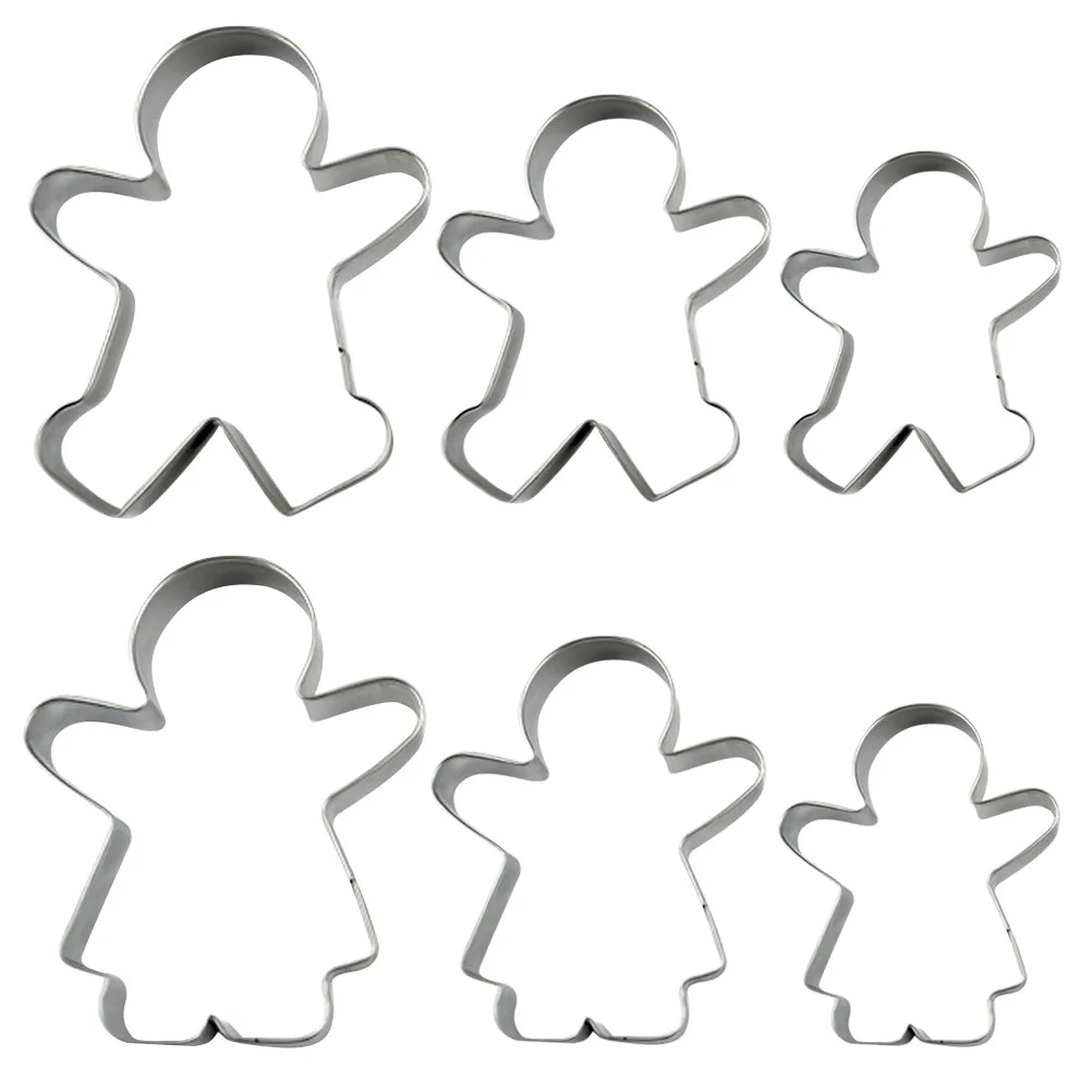 3Pcs Stainless Steel Baking Mold Shape Cookie Cutter Non-Stick Fondant Cake Chocolate DIY Dessert Mold Dessert Molds