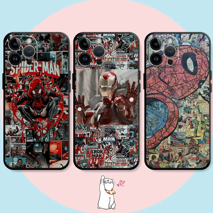 Case for Google Pixel 6 Pro 7 Pro 7a 6a 9 Pro XL 8 Pro 8a 9a Soft Shell Marvel Spider Man