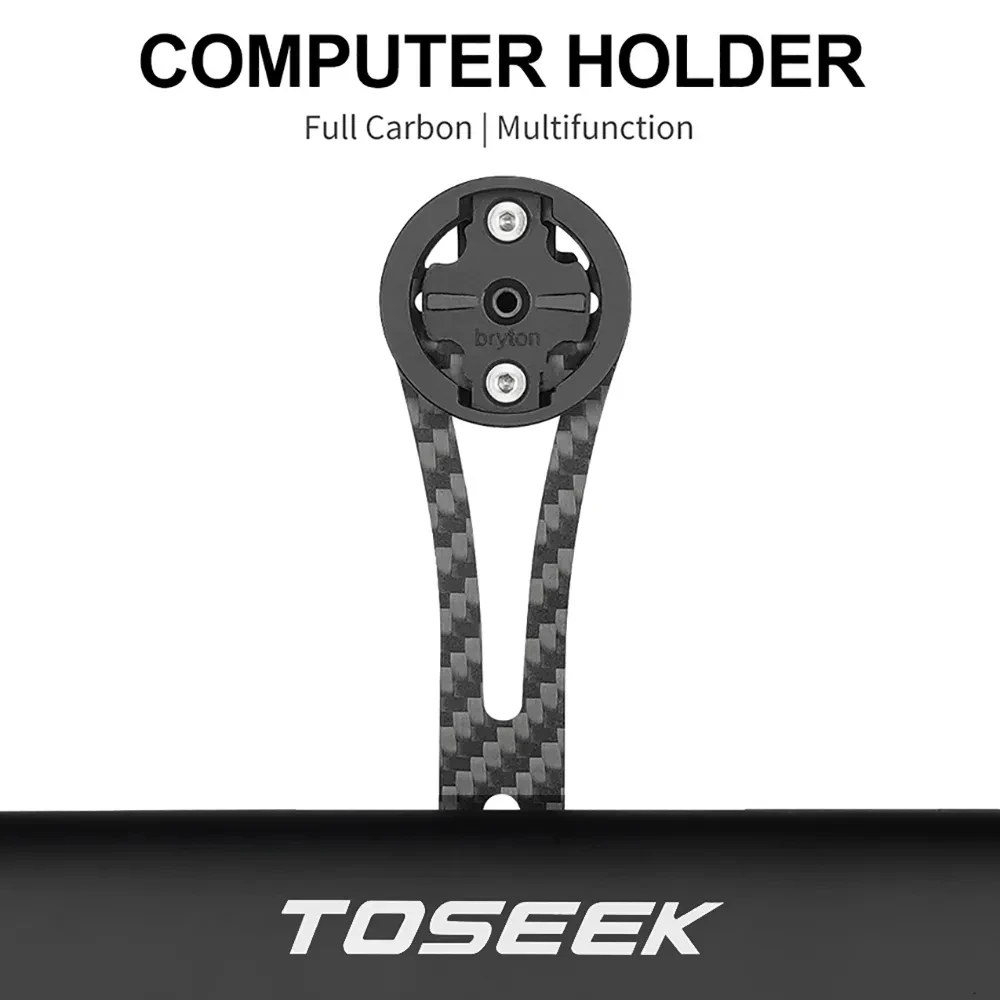 

TOSEEK Carbon Computer Holder Bicycle Computer Stopwatch Speedometer Mount Holder For Garmin Cateye Bryton Gopro Light Holder