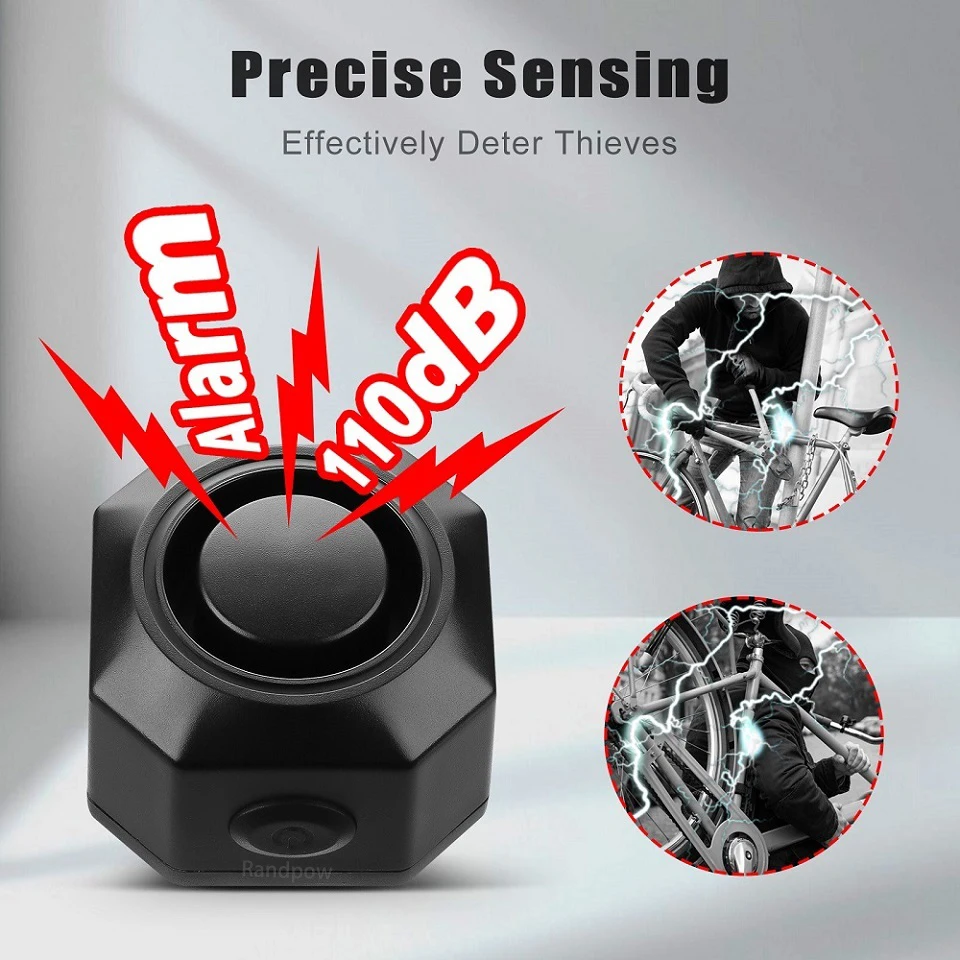 Extractme Motorcycle Bike Alarm Anti-theft Vibration Alarm Remote Control 113dB Waterproof Scooter Bicycle Security System