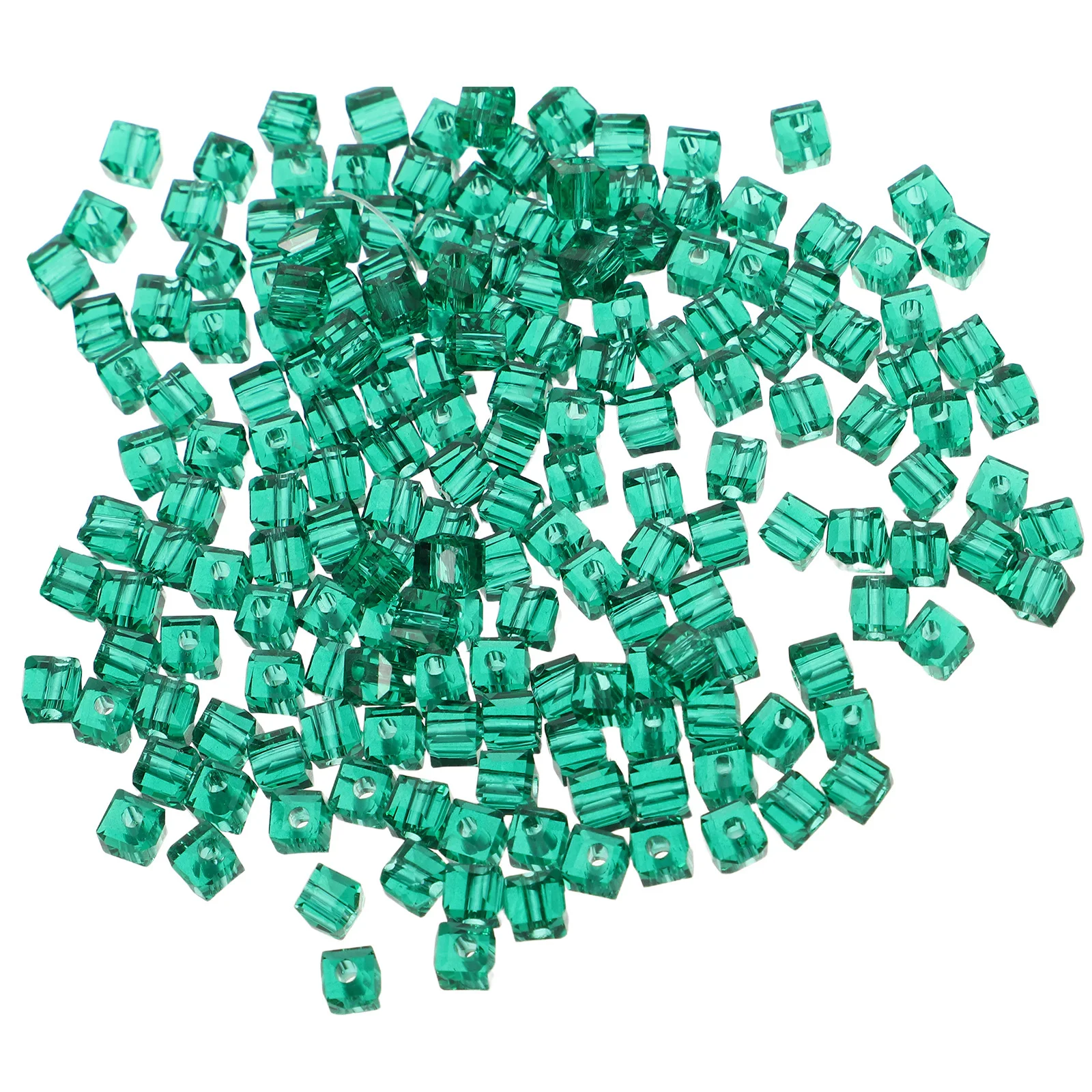 

200pcs 4Mm Faceted Cube High Transparency Loose For Jewelry Making Crafts Square Glass Beads Handmade Diy Transparent Craft