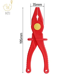 Anti-magnetic Plastic Pliers Electrician 1000V Tool Steel Insulated Used for Instrument Installation 20*3.5cm