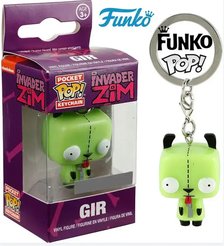 Minimum Price Funko POP Pocket Pop Keychain Invader Zim Gir Vinyl Figure Collection Model Toys for Children Birthday Gifts