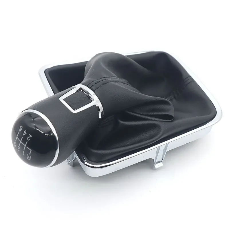 For VW Tiguan 5N 2007 2008 2009 2010 2011 Car 5/6 Speed Car Gear Stick Level Shift Knob with PU Leather Boot Cover
