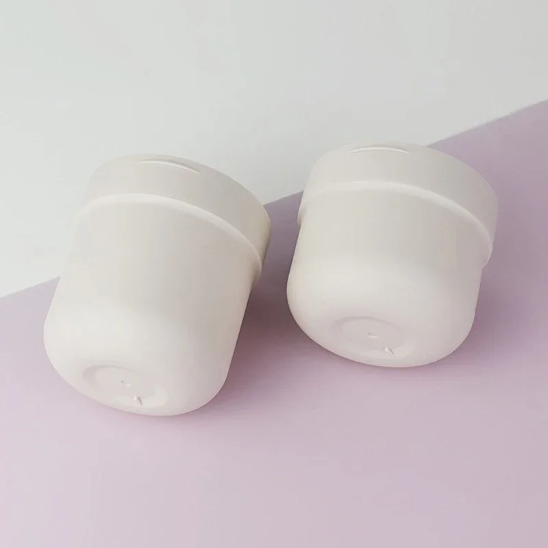 1pcs 300/400ml Refillable Makeup Remover Jar With Spoon Plastic Empty Makeup Jar Pot Travel Face Cream Lotion Cosmetic Container