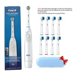 Oral B-Escova de Dentes Elétrica para Adultos, Rotação, Dentes Limpos, Escova de Dentes Impermeável, 4 Cabeças Substituição Extra