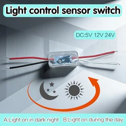 Light Sensor Switch Work In Night Or Day Automatic Auto on Off Photocell Street Light Switch DC 3.7V 5V 12V 24V 5A